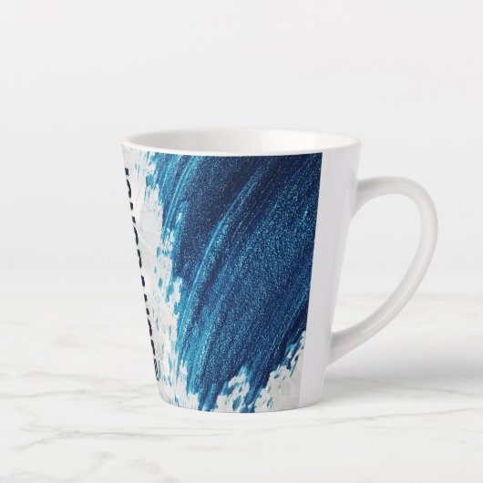 Cute Whimsical Reading Book Character Latte Mok (Rechts)