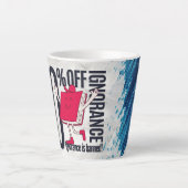 Cute Whimsical Reading Book Character Latte Mok (Voorkant)