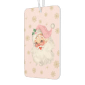 Cute Whimsical Retro Pink Santa Christmas Pattern Luchtverfrisser (Links)