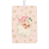 Cute Whimsical Retro Pink Santa Christmas Pattern Luchtverfrisser (Achterkant)