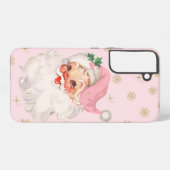 Cute Whimsical Retro Pink Santa Christmas Pattern Samsung Galaxy Hoesje (Achterkant horizontaal)