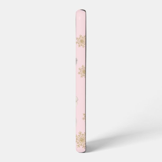 Cute Whimsical Retro Pink Santa Christmas Pattern Samsung Galaxy Hoesje (Linkerkant)