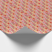 Cute Whimsical Santa Christmas Mushrooms Cadeaupapier (Hoek)