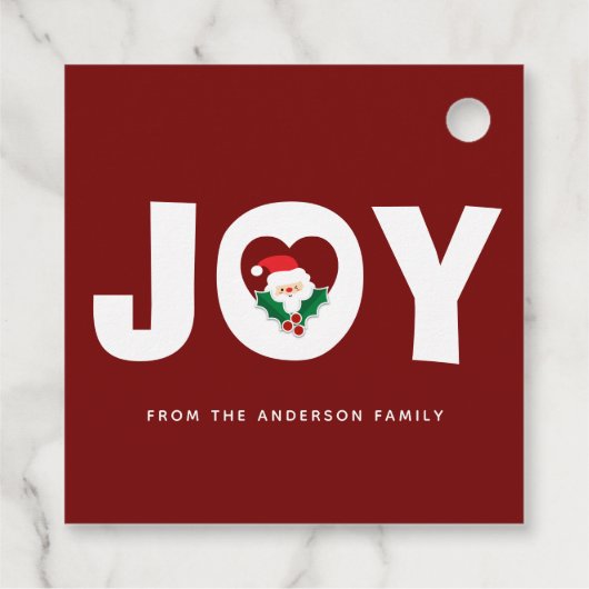 Cute Whimsical Santa & Holly Berries Kerstfeest Jo Bedankjes Labels (Achterkant)