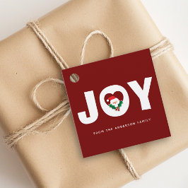 Cute Whimsical Santa & Holly Berries Kerstfeest Jo Bedankjes Labels