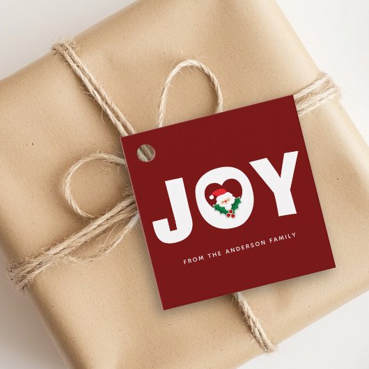 Cute Whimsical Santa & Holly Berries Kerstfeest Jo Bedankjes Labels