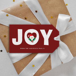 Cute Whimsical Santa & Holly Berries Kerstfeest Jo Cadeaulabel