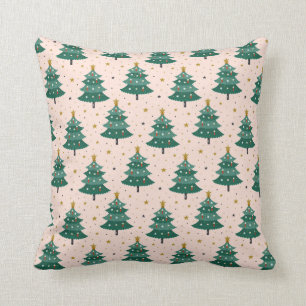 Cute Whimsical  Scandinavian Kerstroze Kussen