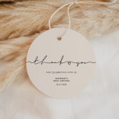 Cute whimsical script Baby shower Bedankjes Labels