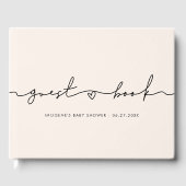 Cute whimsical script Baby shower Gastenboek (Voorkant)