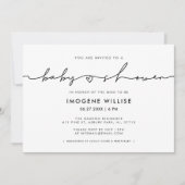 Cute whimsical script Baby shower Kaart (Voorkant)