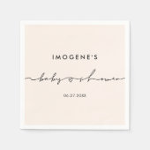 Cute whimsical script Baby shower Servet (Voorkant)