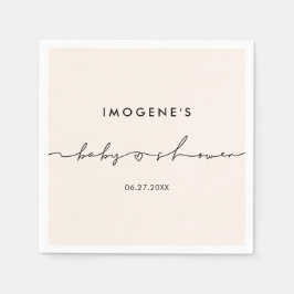 Cute whimsical script Baby shower Servet