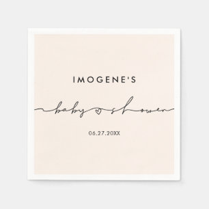 Cute whimsical script Baby shower Servet