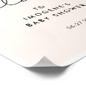 Cute whimsical script Baby shower Welcome Poster (Hoek)