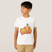 Cute Whimsical Sleeping Cat T-Shirt (Voorkant volledig)
