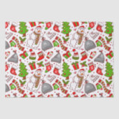 Cute Whimsical Snowman Kerstmis Feestdagen Modern Tissuepapier (Voorkant)