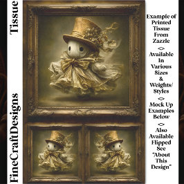 Cute Whimsical Spook Vintage Lijst DU3L Decoupage Tissuepapier