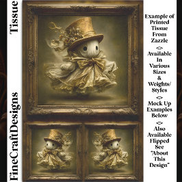 Cute Whimsical Spook Vintage Lijst DU3R Decoupage Tissuepapier
