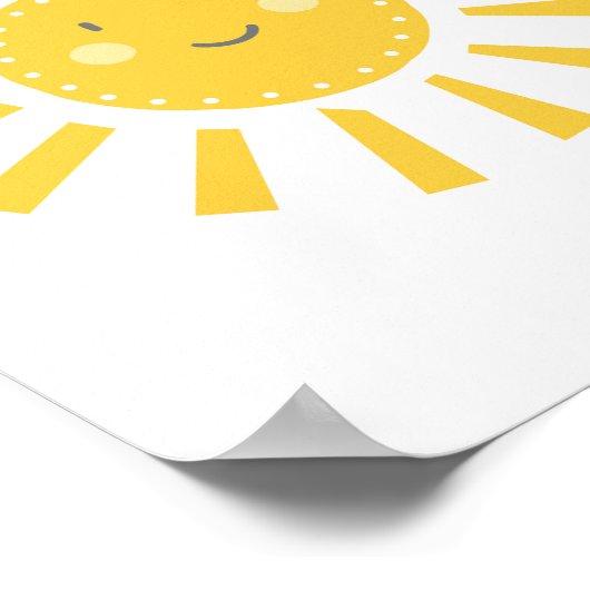 Cute Whimsical Sun Sunshine Poster (Hoek)