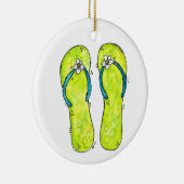 Cute Whimsical-Teenslippers Keramisch Ornament (Rechts)