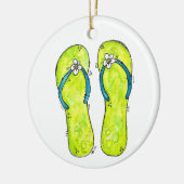 Cute Whimsical-Teenslippers Keramisch Ornament (Links)