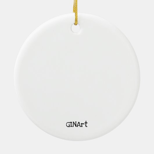 Cute Whimsical-Teenslippers Keramisch Ornament (Achterkant)