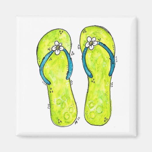 Cute Whimsical-Teenslippers Magneet (Voorkant)