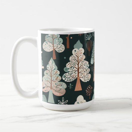 Cute Whimsical Tree Koffiemok (Links)