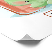  Cute Whimsical Turtle Animal Poster (Hoek)