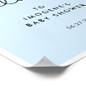 Cute whimsical typography Baby shower Welcome Poster (Hoek)