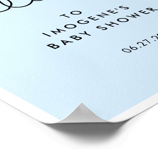 Cute whimsical typography Baby shower Welcome Poster (Hoek)