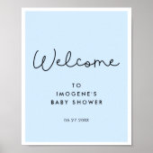 Cute whimsical typography Baby shower Welcome Poster (Voorkant)