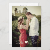 Cute Whimsical Typography Custom Photo Couple Kaart (Voorkant / Achterkant)
