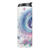 Cute Whimsical Unicorn & Butterfly Thermal Tumbler Thermosbeker (Gedraaid links)