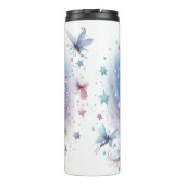 Cute Whimsical Unicorn & Butterfly Thermal Tumbler Thermosbeker (Achterkant)