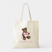 Cute Whimsical Valentijnsdag Teddy Bear Tote Bag (Achterkant)