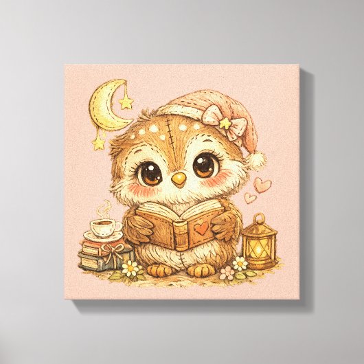 Cute Whimsical Watercolor Animal Canvas Afdruk (Voorkant)