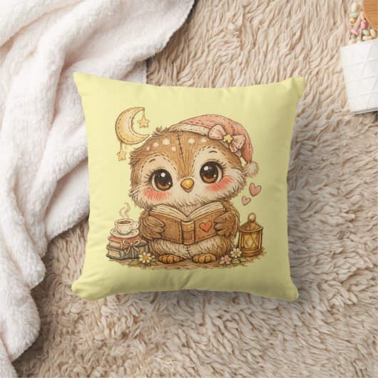 Cute Whimsical Watercolor Animal Kussen (Deken)