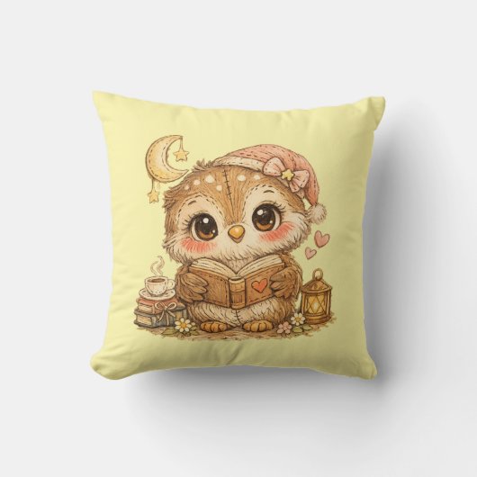 Cute Whimsical Watercolor Animal Kussen (Voorkant)