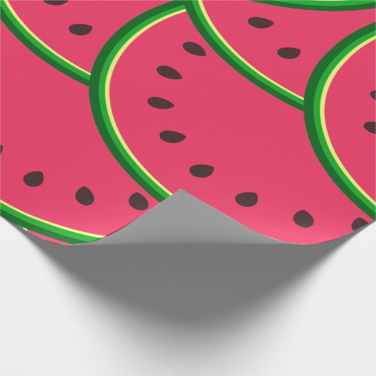 Cute Whimsical Watermelon Slices Pattern  Cadeaupapier (Hoek)