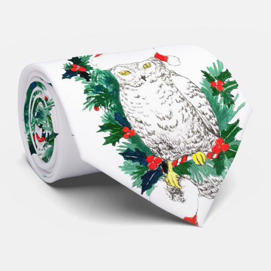 Cute & Whimsical Wildlife Kerstfeestdag Stropdas (Opgerold)