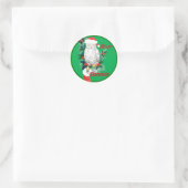 Cute Whimsical Wildlife Kerstmis Stocking Ronde Sticker (Tas)