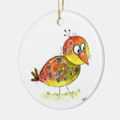 Cute Whimsical Yellow Bird Keramisch Ornament (Links)