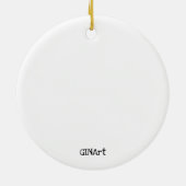 Cute Whimsical Yellow Bird Keramisch Ornament (Achterkant)