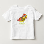 Cute Whimsical Yellow Bird T-Shirt (Voorkant)