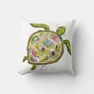 Cute Whimsical Zee Turtle Kussen