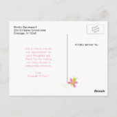 Cute Whimsical Zoo Animal Ark Baby shower Bedankt Briefkaart (Achterkant)