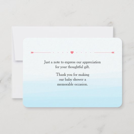 Cute Whimsical Zoo Animal Ark Baby shower Bedankt Kaart (Achterkant)