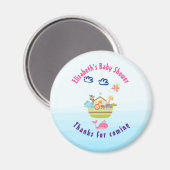 Cute Whimsical Zoo Animal Ark Baby shower Bedankt Magneet (Voorkant / Achterkant)